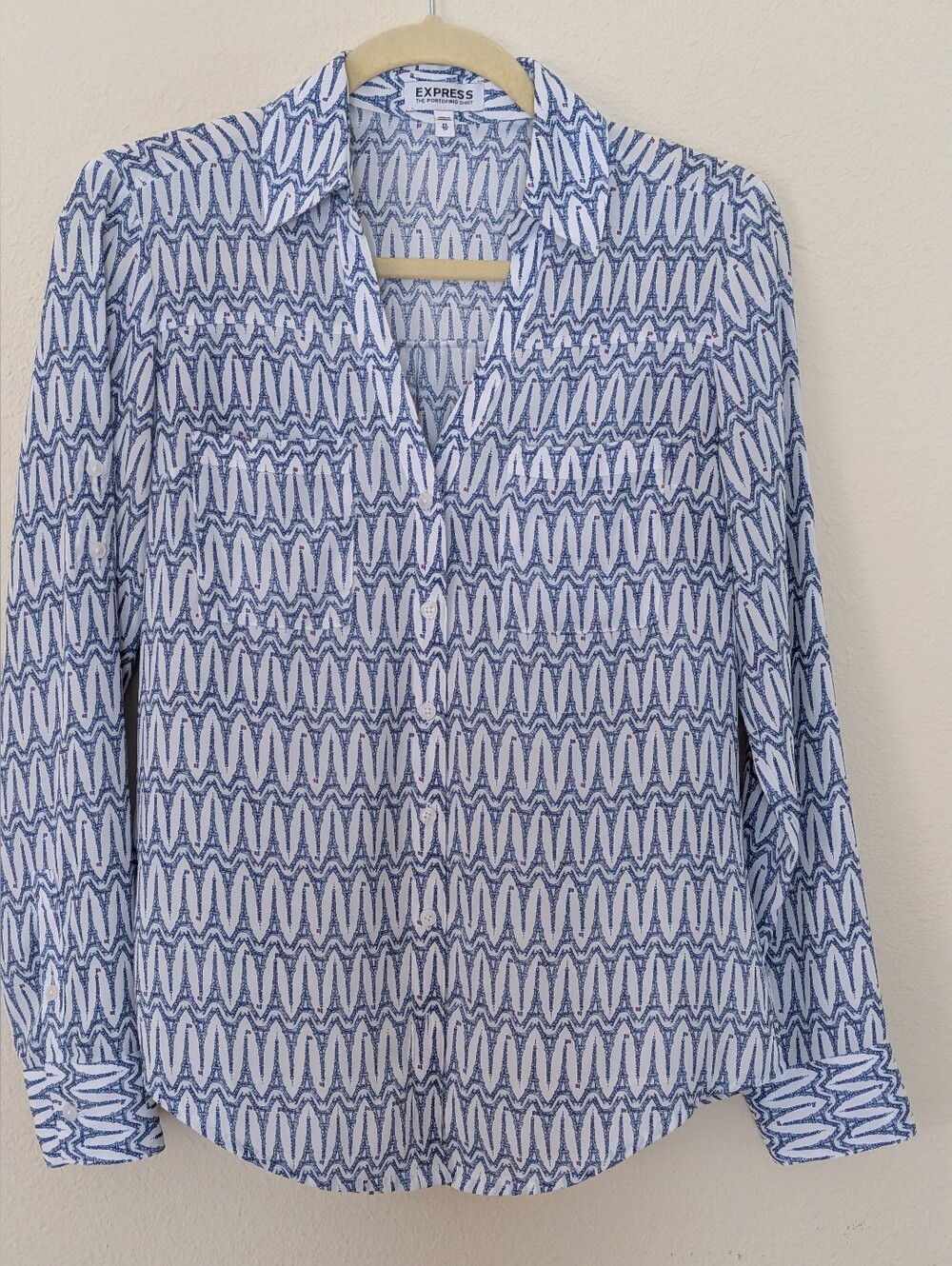 Express The Portofino Shirt Paris Print Size XS